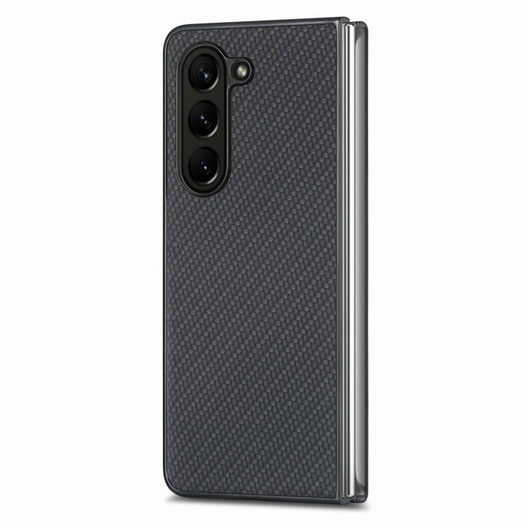 For Samsung Galaxy Z Fold5 Carbon Fiber Texture Back Cover Phone Case(Black) - Galaxy Z Fold5 Cases by buy2fix | Online Shopping UK | buy2fix