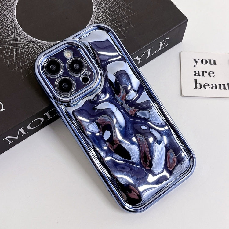 For iPhone 13 Pro Max Electroplating Meteorite Texture TPU Phone Case(Blue) - iPhone 13 Pro Max Cases by buy2fix | Online Shopping UK | buy2fix