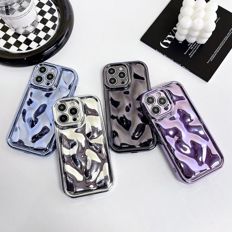 For iPhone 14 Pro Max Electroplating Meteorite Texture TPU Phone Case(Silver) - iPhone 14 Pro Max Cases by buy2fix | Online Shopping UK | buy2fix