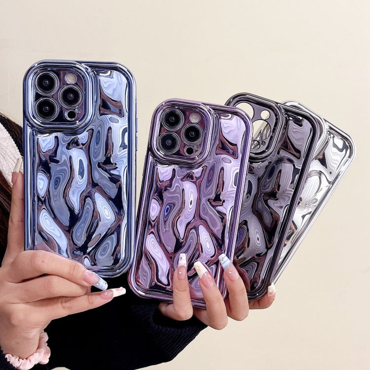 For iPhone 12 Pro Electroplating Meteorite Texture TPU Phone Case(Purple) - iPhone 12 / 12 Pro Cases by buy2fix | Online Shopping UK | buy2fix