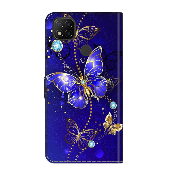 For Xiaomi Redmi 9C Crystal 3D Shockproof Protective Leather Phone Case(Diamond Butterfly) - Xiaomi Cases by buy2fix | Online Shopping UK | buy2fix