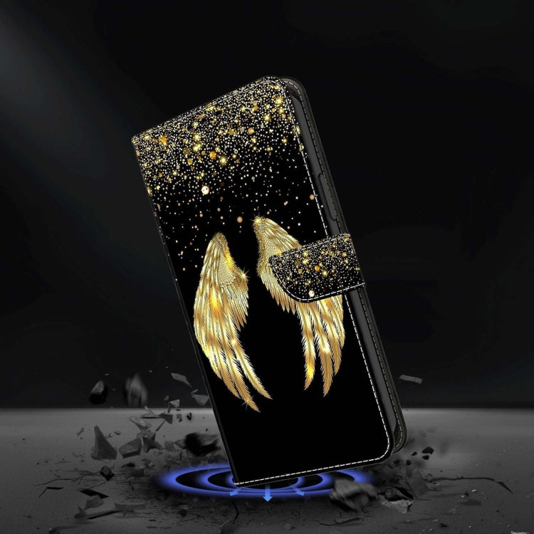 For Xiaomi Redmi 10C Crystal 3D Shockproof Protective Leather Phone Case(Golden Wings) - Xiaomi Cases by buy2fix | Online Shopping UK | buy2fix