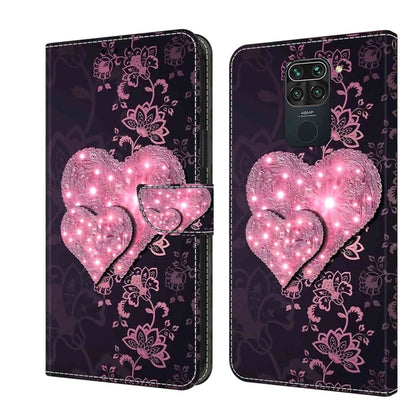 For Xiaomi Redmi Note 9 Crystal 3D Shockproof Protective Leather Phone Case(Lace Love) - Xiaomi Cases by buy2fix | Online Shopping UK | buy2fix