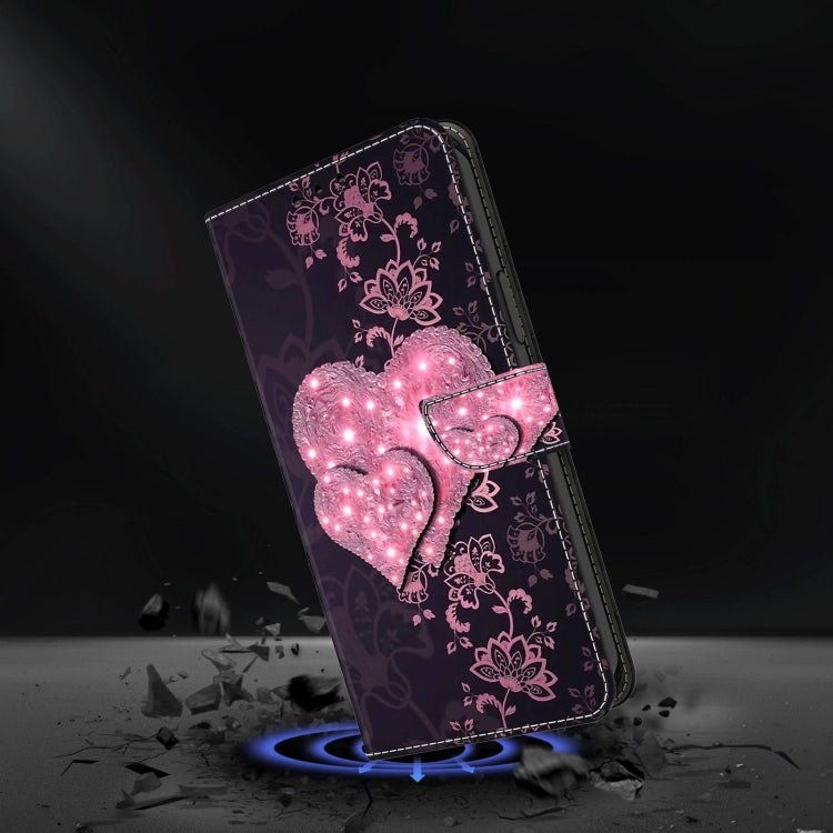 For Xiaomi Redmi Note 10 5G Crystal 3D Shockproof Protective Leather Phone Case(Lace Love) - Xiaomi Cases by buy2fix | Online Shopping UK | buy2fix
