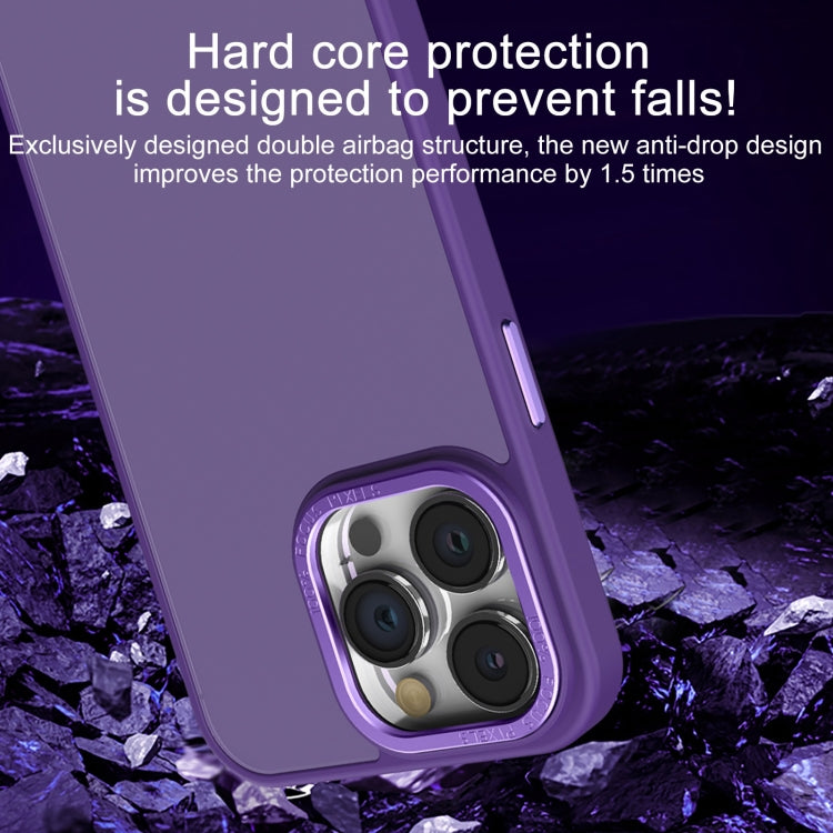 For iPhone 14 Pro Max All-inclusive TPU Edge Acrylic Back Phone Case(Navy Blue) - iPhone 14 Pro Max Cases by buy2fix | Online Shopping UK | buy2fix