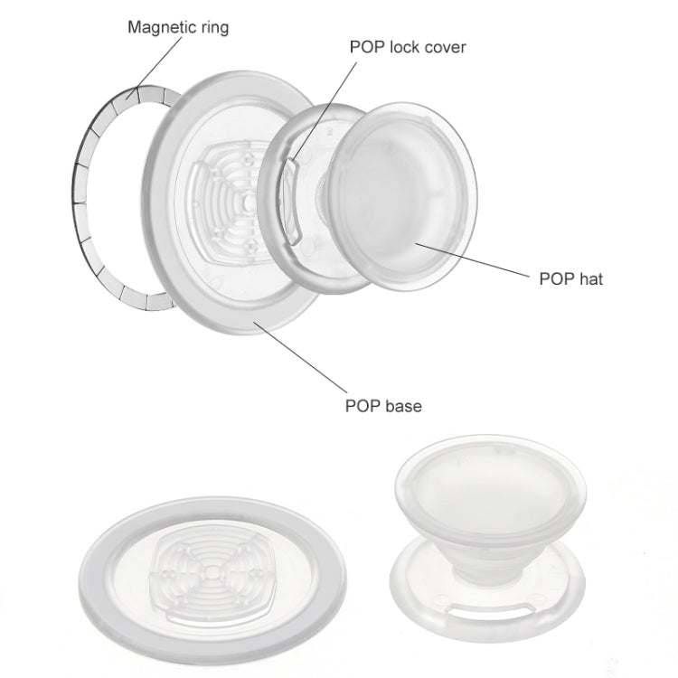 MagSafe Magnetic Phone Holder(Transparent Blue) - Hand-Sticking Bracket by buy2fix | Online Shopping UK | buy2fix