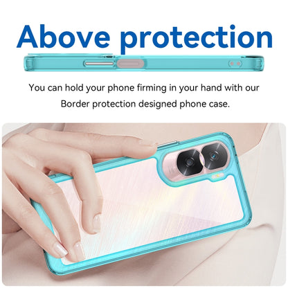 For Honor 90 Lite Colorful Series Acrylic + TPU Phone Case(Transparent Blue) - Honor Cases by buy2fix | Online Shopping UK | buy2fix