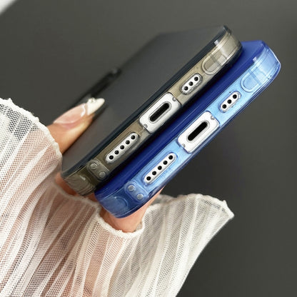 For iPhone 13 Semi Transparent Frosted PC Phone Case(Blue) - iPhone 13 Cases by buy2fix | Online Shopping UK | buy2fix