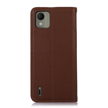 For Nokia C110 KHAZNEH Nappa Top Layer Cowhide Leather Phone Case(Brown) - Nokia Cases by buy2fix | Online Shopping UK | buy2fix