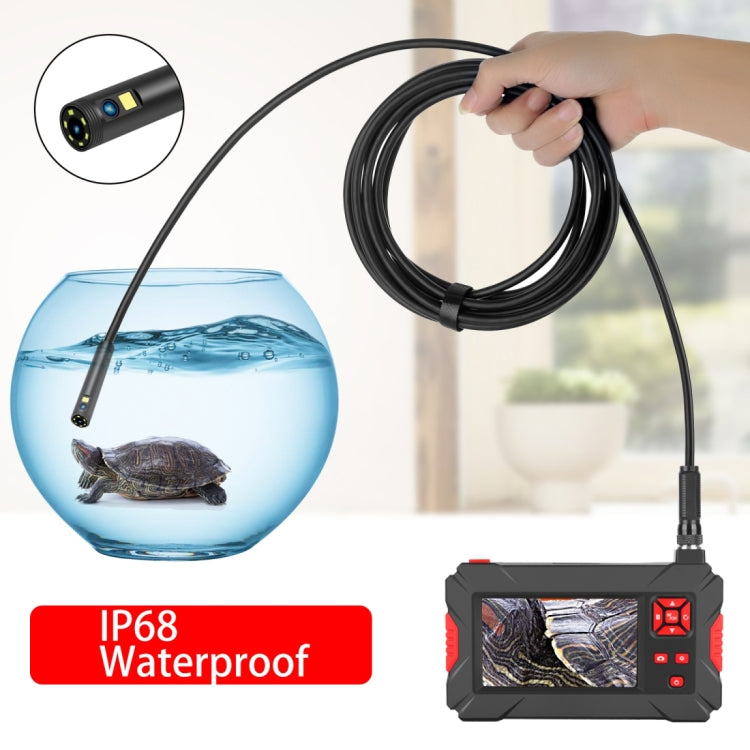 P30 5.5mm 1080P IP68 Waterproof 4.3 inch Screen Dual Camera Digital Endoscope, Length:2m Hard Cable(Black) -  by buy2fix | Online Shopping UK | buy2fix