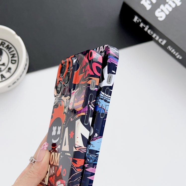 For iPhone 14 Painted Pattern Precise Hole PC Phone Case(Comics Umbrella Boy) - iPhone 14 Cases by buy2fix | Online Shopping UK | buy2fix