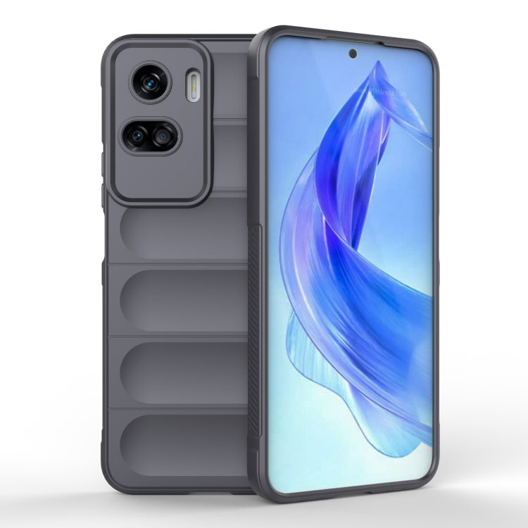 For Honor 90 Lite Magic Shield TPU + Flannel Phone Case(Dark Grey) - Honor Cases by buy2fix | Online Shopping UK | buy2fix