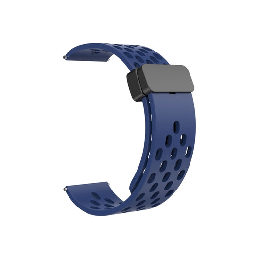 For Huawei Watch 4 / 4 Pro Magnetic Clasp Silicone Watch Band(Midnight Blue) - Watch Bands by buy2fix | Online Shopping UK | buy2fix