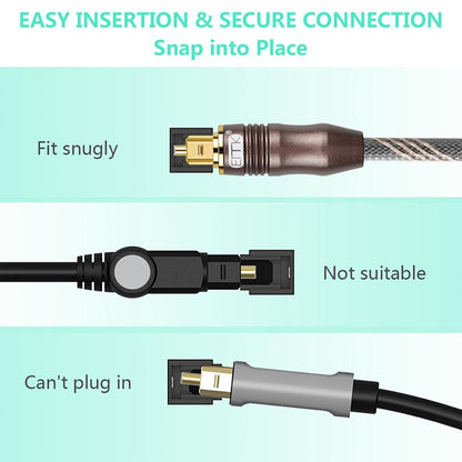 30m EMK OD6.0mm Toslink Square Port to Square Port TV Digital Audio Optical Fiber Connecting Cable - Audio Optical Cables by EMK | Online Shopping UK | buy2fix