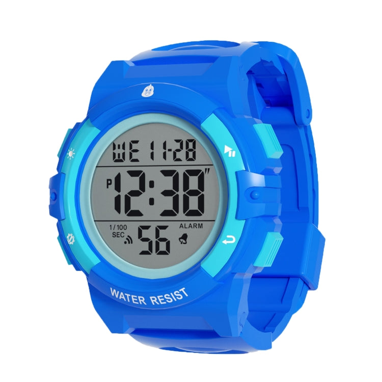 SPOVAN K01 Men Children LED Luminous Waterproof Electronic Sports Watch(Blue) - LED Digital Watches by SPOVAN | Online Shopping UK | buy2fix