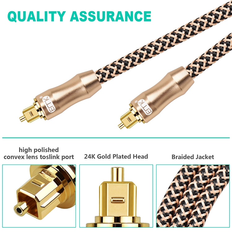 30m EMK OD6.0mm Gold-plated TV Digital Audio Optical Fiber Connecting Cable - Audio Optical Cables by EMK | Online Shopping UK | buy2fix