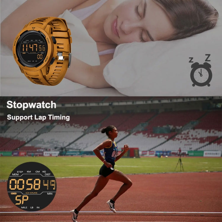 SPOVAN P100 LED Luminous Pedometer Multifunctional Sports Electronic Watch(Black) - LED Digital Watches by SPOVAN | Online Shopping UK | buy2fix