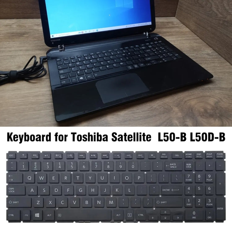 For TOSHIBA Satellite L50-B / L50D-B US Version Keyboard with Number Key - Replacement Keyboards by buy2fix | Online Shopping UK | buy2fix