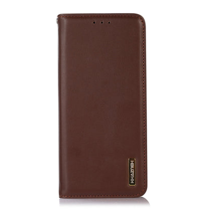 For Honor 90 KHAZNEH Nappa Top Layer Cowhide Leather Phone Case(Brown) - Honor Cases by buy2fix | Online Shopping UK | buy2fix