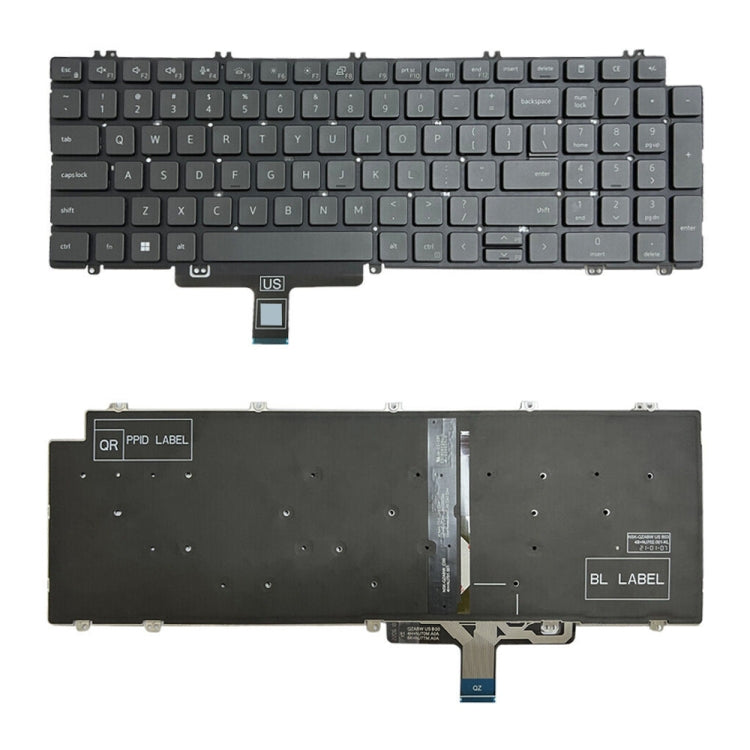 For Dell Latitude 5520 5521 Precision 3560 3561 US Version Backlight Laptop Keyboard(Black) - Dell Spare Parts by buy2fix | Online Shopping UK | buy2fix