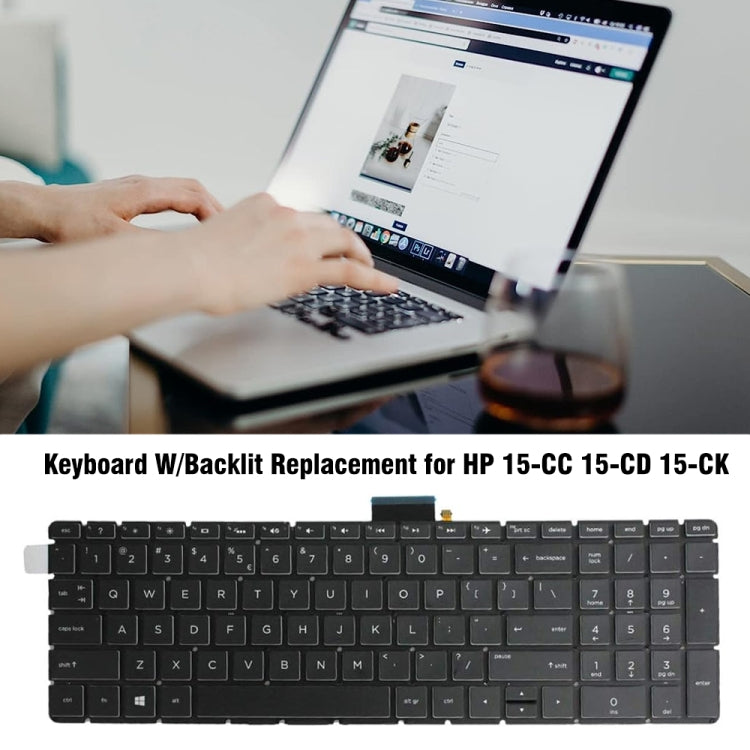 For HP 15-CC / 15-CD / 15-CK US Version Laptop Backlight Keyboard - HP Spare Parts by buy2fix | Online Shopping UK | buy2fix