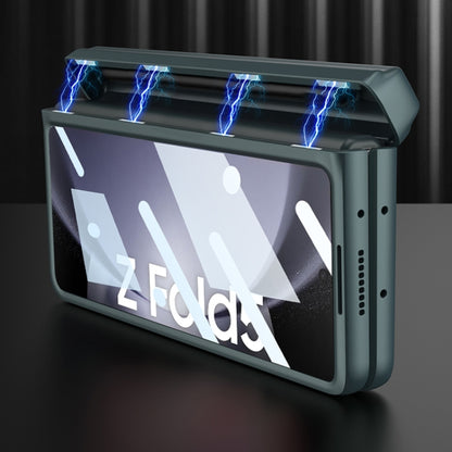 For Samsung Galaxy Z Fold5 GKK Magnetic Flip Plain Leather Phone Case with Pen Box(Carbon Fiber) - Galaxy Z Fold5 Cases by GKK | Online Shopping UK | buy2fix