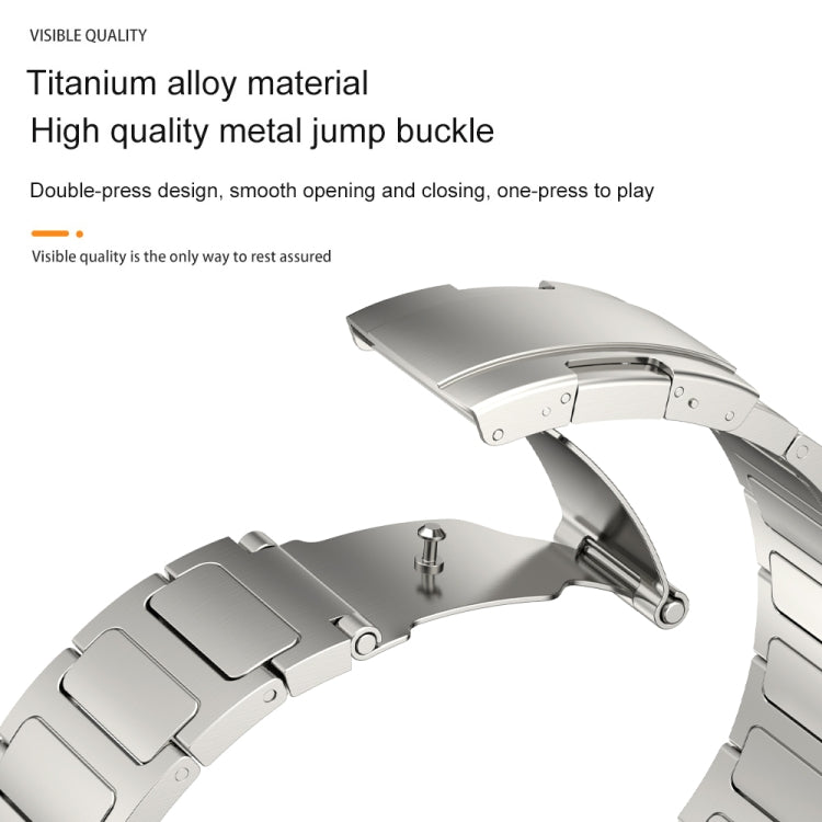 22mm Three Strains Uplift Turtle Buckle Titanium Metal Watch Band(Titanium Gray) - Watch Bands by buy2fix | Online Shopping UK | buy2fix