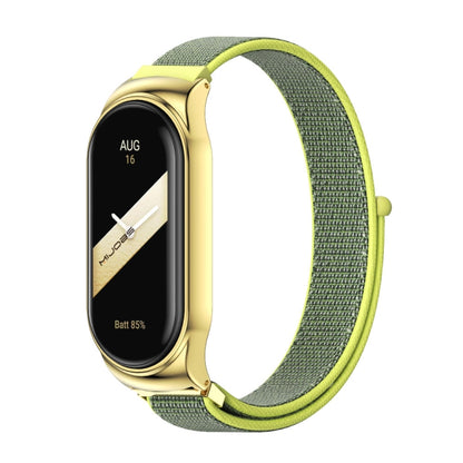 For Xiaomi Mi Band 8 Mijobs CS Case Breathable Nylon Loop Watch Band(Bright Yellow) - Watch Bands by MIJOBS | Online Shopping UK | buy2fix