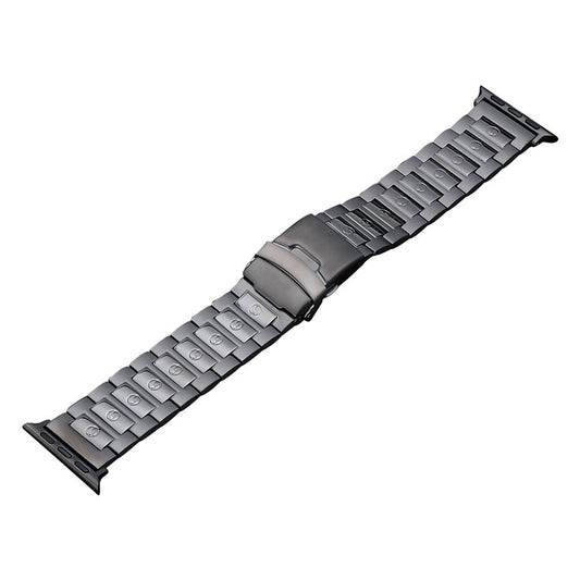 For Apple Watch Series 4 44mm Safety Buckle Titanium Steel Watch Band(Grey) - Watch Bands by buy2fix | Online Shopping UK | buy2fix