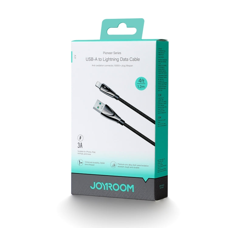 JOYROOM SA31-AL3 3A USB to 8 Pin Fast Charge Data Cable, Length: 1.2m(Black) - Normal Style Cable by JOYROOM | Online Shopping UK | buy2fix