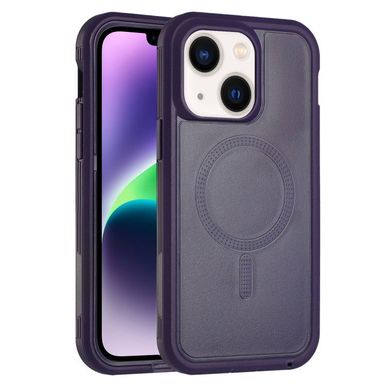 For iPhone 14 Defender Series XT MagSafe Magnetic PC + TPU Shockproof Phone Case(Dark Purple) - iPhone 14 Cases by buy2fix | Online Shopping UK | buy2fix