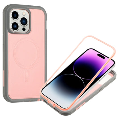 For iPhone 13 Pro Defender Series XT MagSafe Magnetic PC + TPU Shockproof Phone Case(Pink+Grey) - iPhone 13 Pro Cases by buy2fix | Online Shopping UK | buy2fix