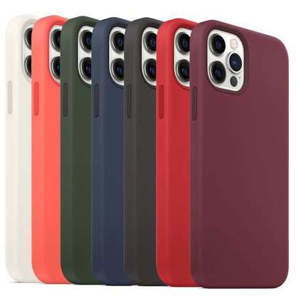 For iPhone 14 Plus MagSafe Liquid Silicone Full Coverage Phone Case(Wine Red) - iPhone 14 Plus Cases by buy2fix | Online Shopping UK | buy2fix