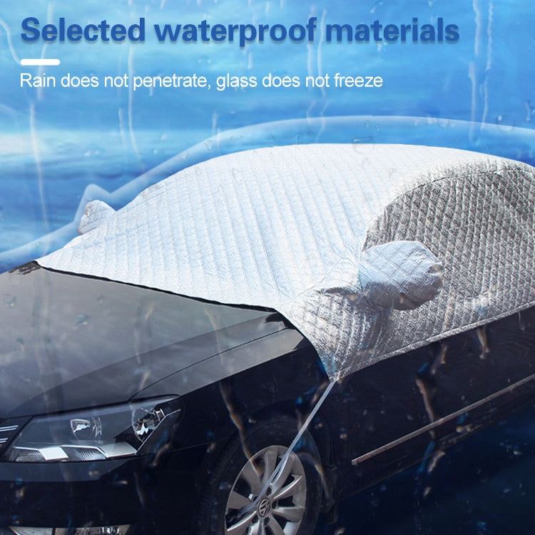 Car Half-cover Car Clothing Sunscreen Heat Insulation Sun Nisor, Aluminum Foil Size: 4.5x1.8x1.7m - Aluminum Film PEVA by buy2fix | Online Shopping UK | buy2fix