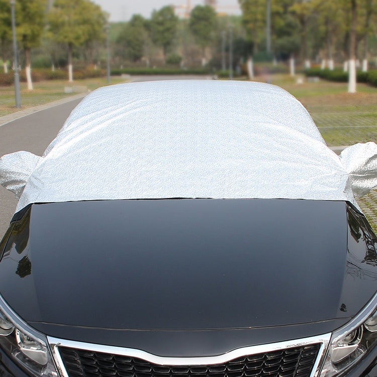 Car Half-cover Car Clothing Sunscreen Heat Insulation Sun Nisor, Aluminum Foil Size:  5.2x2x1.8m - Aluminum Film PEVA by buy2fix | Online Shopping UK | buy2fix