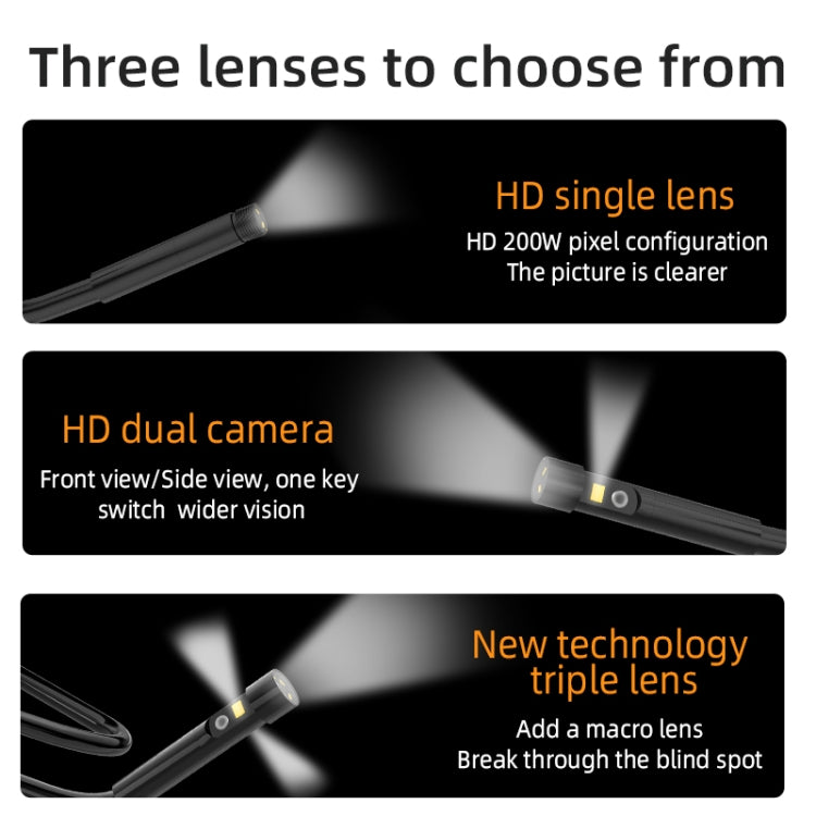 T23 8mm Single Lens 7 inch Screen Industrial Endoscope, Spec:3.5m Tube -  by buy2fix | Online Shopping UK | buy2fix