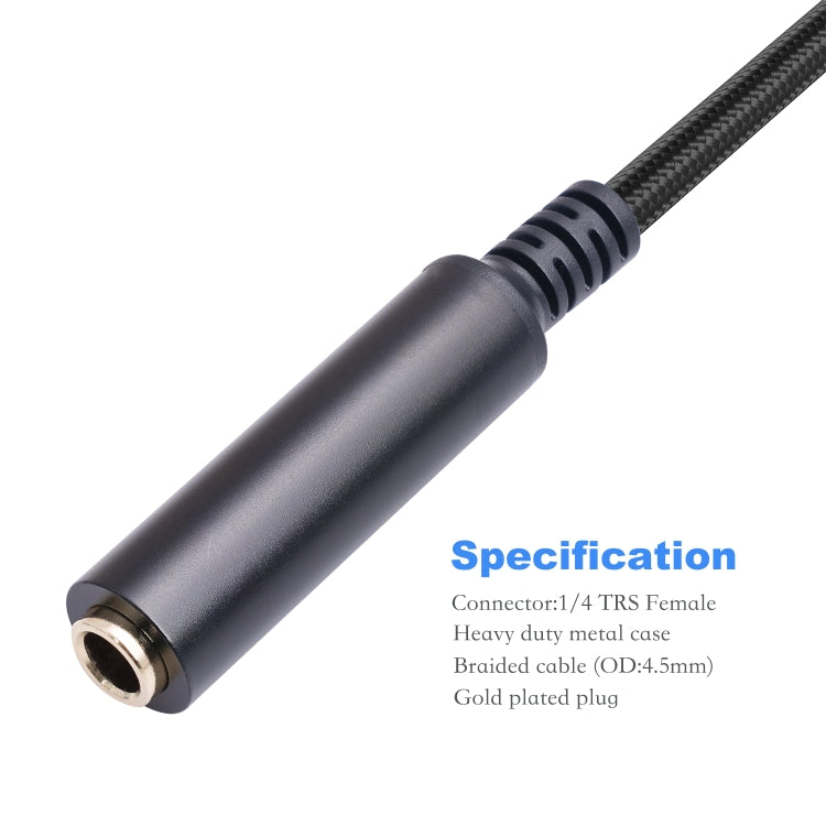 0.3m 6.35mm Female to XLR Male Microphone Audio Conversion Cable - Microphone Audio Cable & Connector by buy2fix | Online Shopping UK | buy2fix