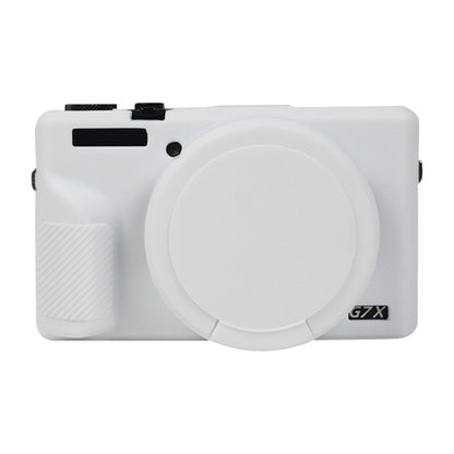 For Canon PowerShot G7 X Mark III / G7X3 Soft Silicone Protective Case with Lens Cover(White) - Protective Case by buy2fix | Online Shopping UK | buy2fix