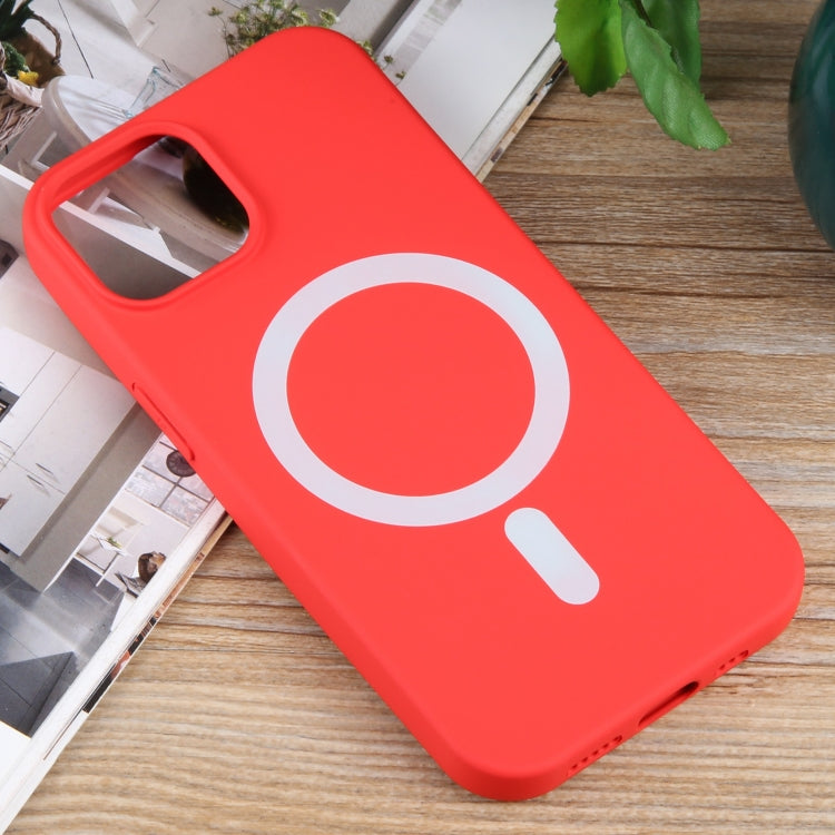 For iPhone 15 Plus MagSafe Liquid Silicone Phone Case(Red) - iPhone 15 Plus Cases by buy2fix | Online Shopping UK | buy2fix