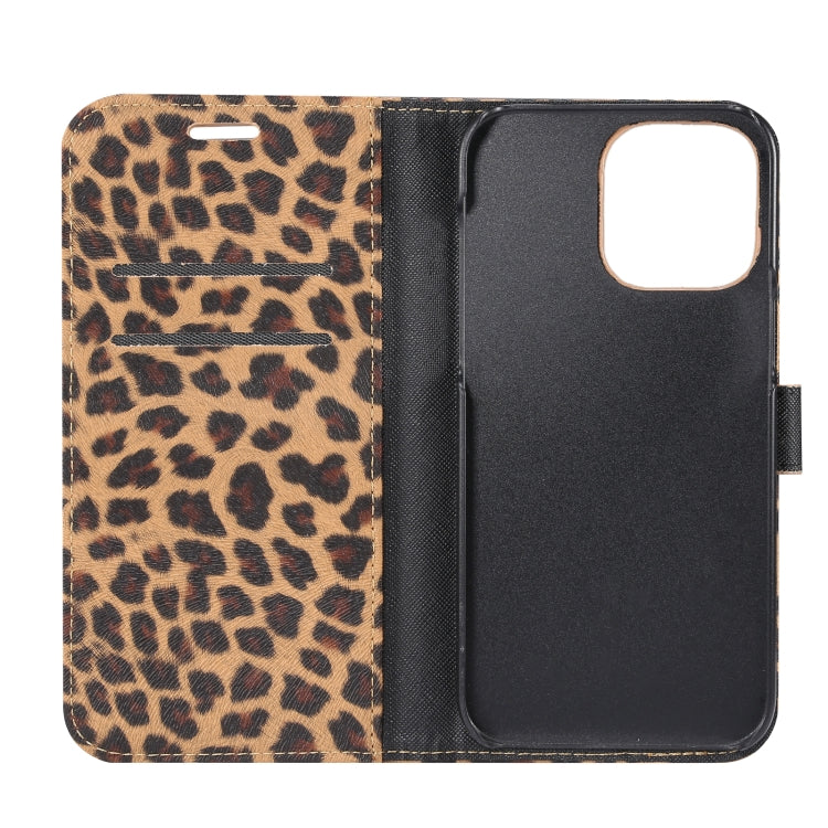 For iPhone 15 Pro Max Leopard Pattern Horizontal Flip Leather Phone Case(Yellow) - iPhone 15 Pro Max Cases by buy2fix | Online Shopping UK | buy2fix