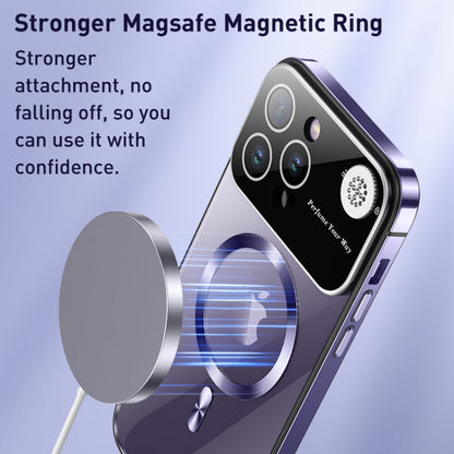 For iPhone 15 Pro Max Aromatherapy MagSafe Magnetic Phone Case(Dark Purple) - iPhone 15 Pro Max Cases by buy2fix | Online Shopping UK | buy2fix