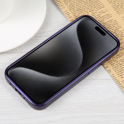 For iPhone 15 Pro GEBEI MagSafe Magnetic Transparent Phone Case(Purple) - iPhone 15 Pro Cases by GEBEI | Online Shopping UK | buy2fix