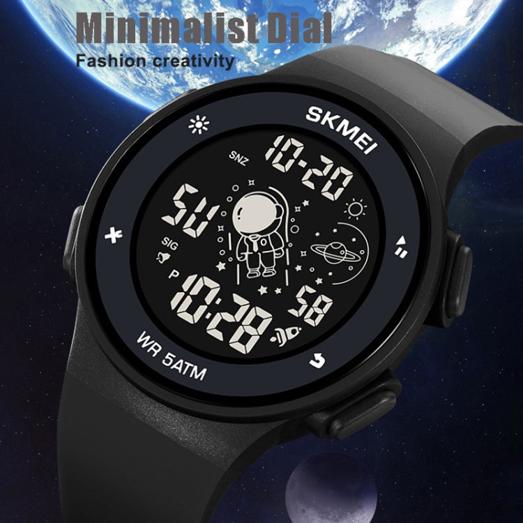 SKMEI 2068 Multifunctional Men 50M Waterproof Noctilucent Sports Digital Wrist Watch(Black White) - Silicone Strap Watches by SKMEI | Online Shopping UK | buy2fix