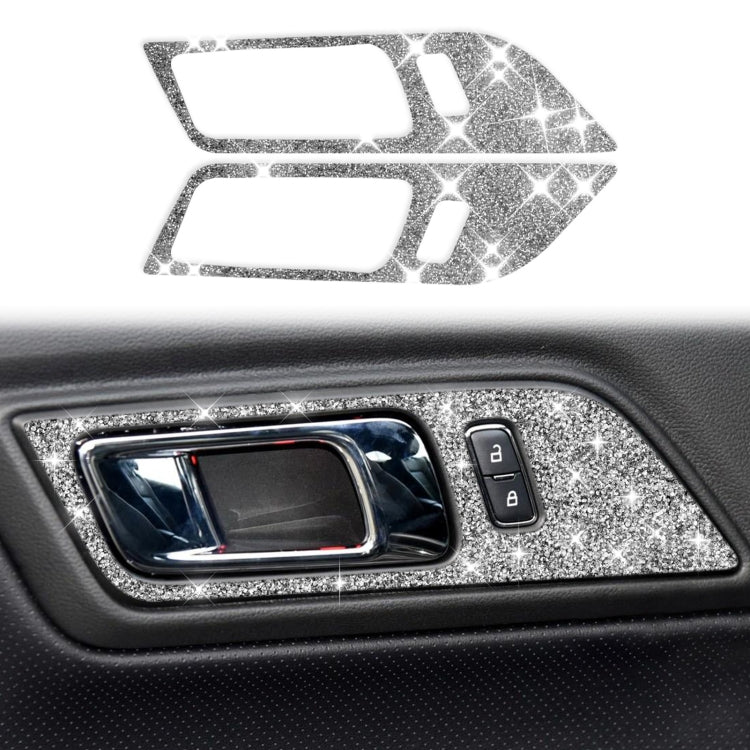 For Ford Mustang 2015-2020 Car Door Inner Handle Panel Diamond Decoration Sticker, Left and Right Drive - Car Interior Mouldings by buy2fix | Online Shopping UK | buy2fix