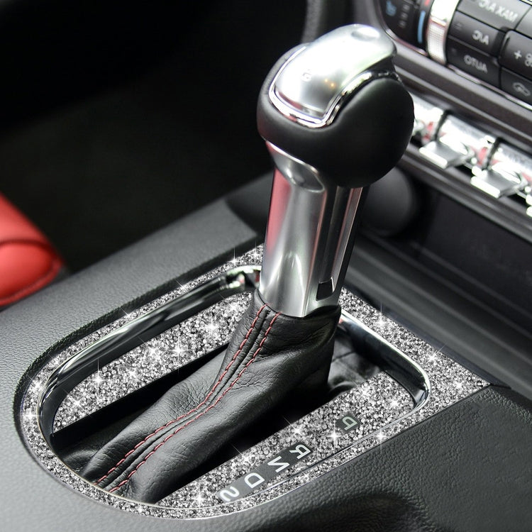 For Ford Mustang 2015-2020 3pcs Car Gear Shift Outer Ring Diamond Decoration Sticker, Right Drive - Car Interior Mouldings by buy2fix | Online Shopping UK | buy2fix