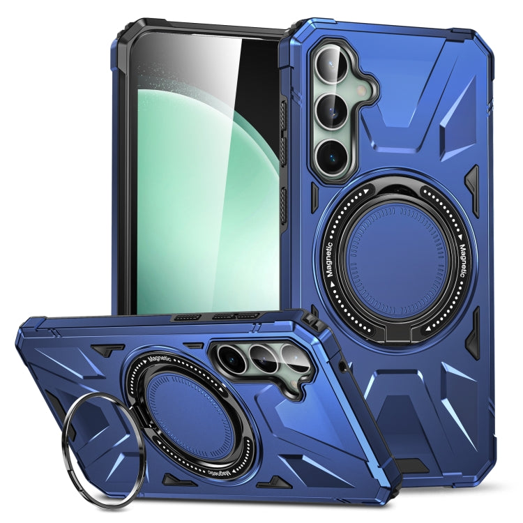 For Samsung Galaxy A15 MagSafe Magnetic Shockproof Phone Case with Ring Holder(Navy Blue) - Galaxy Phone Cases by buy2fix | Online Shopping UK | buy2fix