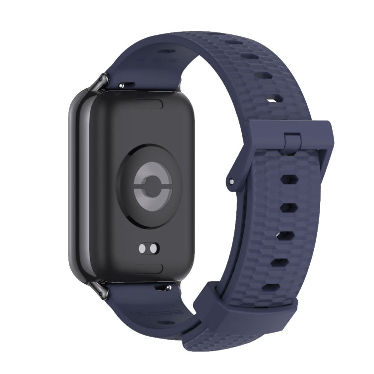 For Xiaomi Smart Band 9 Pro / 8 Pro Mijobs Honeycomb Texture Silicone Watch Band(Midnight Blue Black) - Watch Bands by MIJOBS | Online Shopping UK | buy2fix