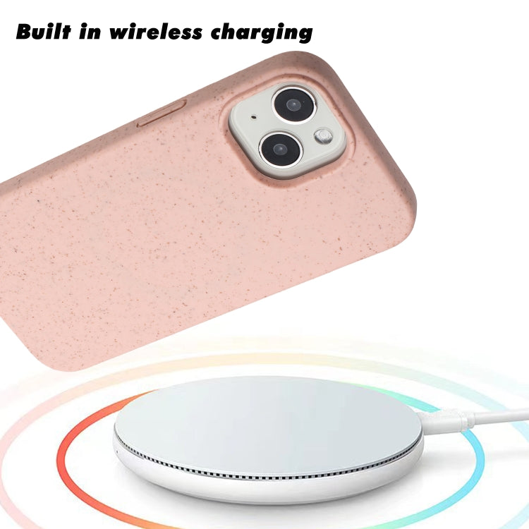 For iPhone 13 Wheat MagSafe Magnetic Straw Material + TPU Phone Case(Pink) - iPhone 13 Cases by buy2fix | Online Shopping UK | buy2fix