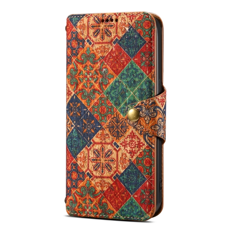 For Samsung Galaxy A05s Denior Flower Language Series Cork Fabric Oil Edge Leather Phone Case(Winter) - Galaxy Phone Cases by Denior | Online Shopping UK | buy2fix