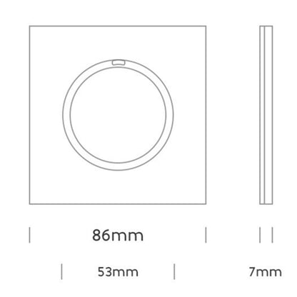 86mm Round LED Tempered Glass Switch Panel, Gold Round Glass, Style:Telephone-TV Socket - Consumer Electronics by buy2fix | Online Shopping UK | buy2fix